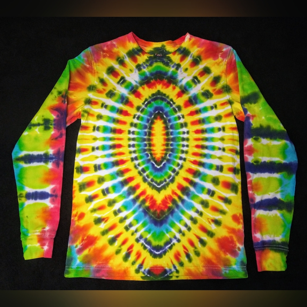 Multicolor Liquid Tie Dye Long Sleeve Soft T Shirt ~ Sz S